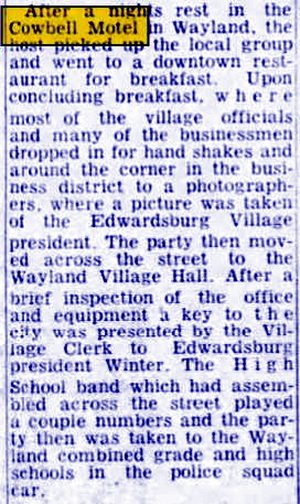 Cowbell Motel - May 31 1962 Article (newer photo)